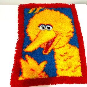 Vintage 1990s Sesame Street Big Bird Rug